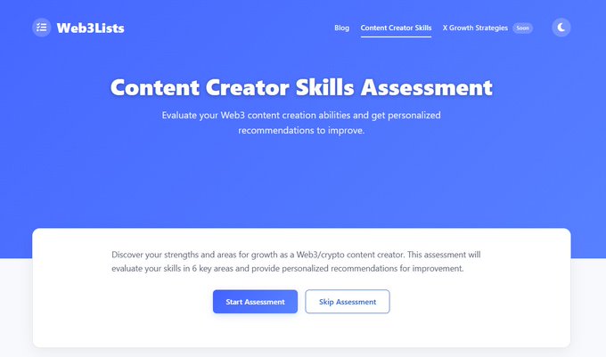 Content Creator Skills Assessment Tool